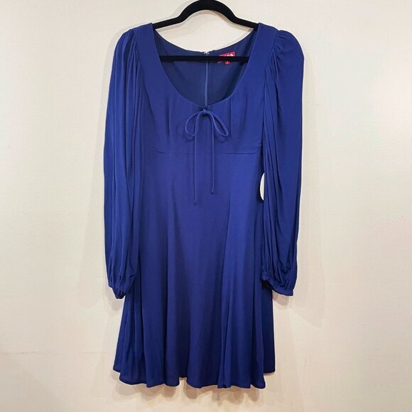 New Staud Juniper Mini Dress Boysenberry Blue 6, Small $235 - Picture 2 of 8